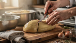 découvrez comment préparer un foie gras mi-cuit maison en maîtrisant le déveinage et la cuisson au bain-marie pour un résultat fondant et savoureux.