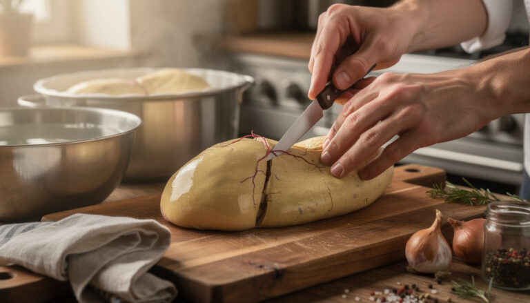 Foie gras mi-cuit maison : déveinage et cuisson au bain-marie découvrez comment préparer un foie gras mi-cuit maison en maîtrisant le déveinage et la cuisson au bain-marie pour un résultat fondant et savoureux.