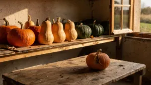 Conservation des courges : triez votre récolte et stockez-la au sec dans un lieu ventilé