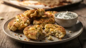 Des croquettes de chou-fleur au fromage, cuites au four sans friture pour l’apéritif