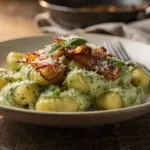 Gnocchis à la crème de courgette et aux lardons : une recette au parmesan et au basilic