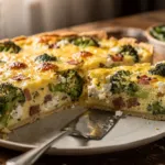 Quiche sans pâte : une recette au brocoli, à la pancetta et au cottage cheese
