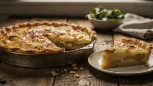 Tarte à l’oignon : une recette à la crème et au fromage, avec des oignons fondants
