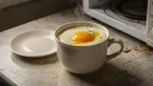 Œuf au plat en tasse au micro-ondes : méthode de cuisson et précautions à prendre