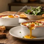 Œufs cocotte à la tomate et au fromage en 12 minutes, quand vous n’avez pas envie de cuisiner
