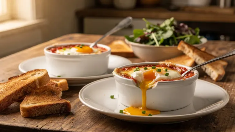 Œufs cocotte à la tomate et au fromage en 12 minutes, quand vous n’avez pas envie de cuisiner